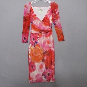 Vintage Fuzzi Jean Paul Gaultier Dress Small Floral Mesh Nylon Stretch Y2K Italy